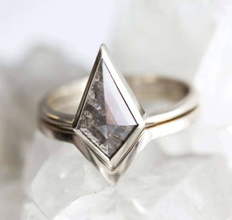 zara Salt & Pepper Diamond Ring view 7