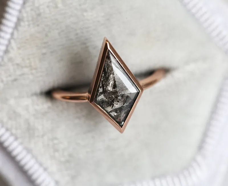 zara Salt & Pepper Diamond Ring view 9