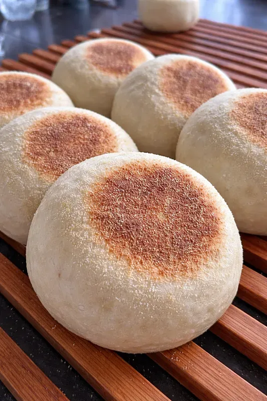 Plain Sourdough English Muffins