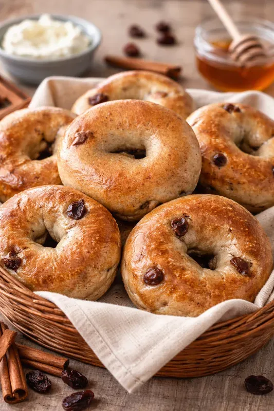 Sourdough Cinnamon Raisin Bagels