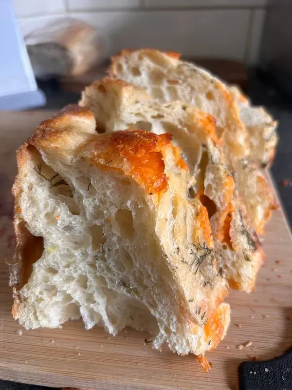 Cheesy Dill sourdough loaf