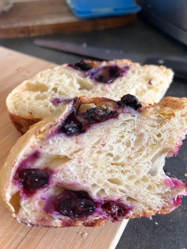 Lemon Blueberry sourdough loaf