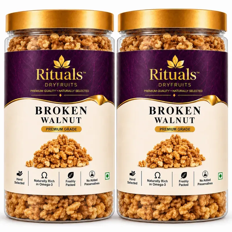 RITUALS Premium Broken Walnut Kernels 500g (2 Jar)