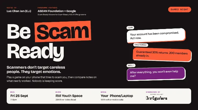 RVI Youth Spaces Event: Scam Ready Movers