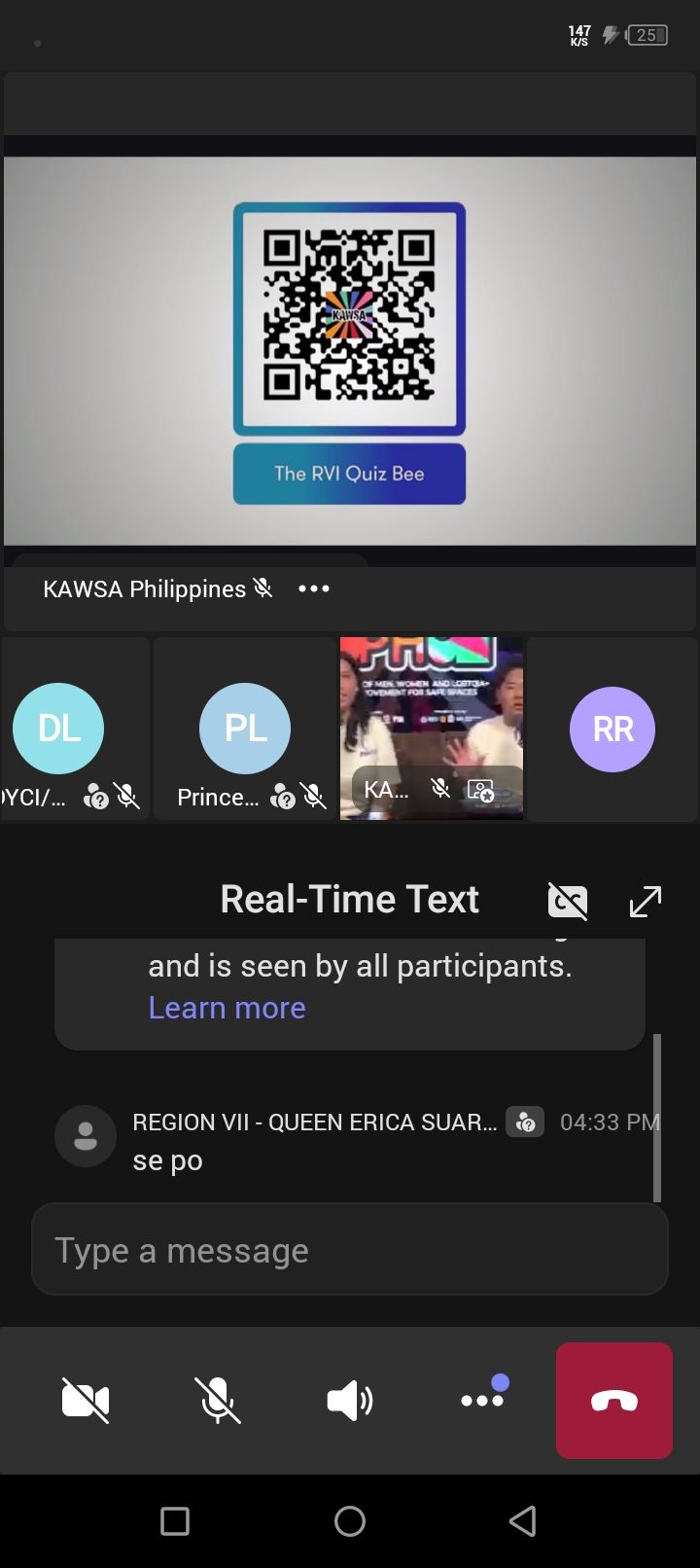 Screenshot for teams