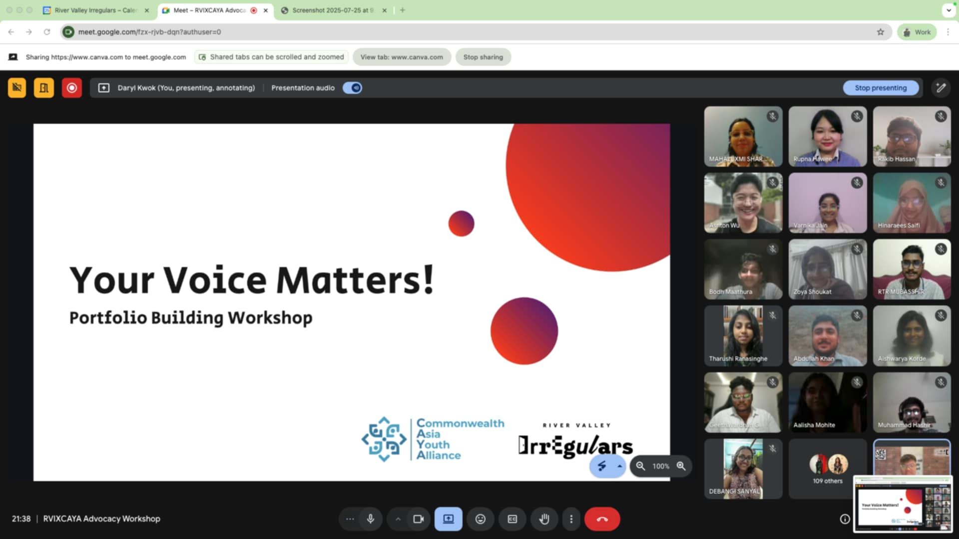 INTRODUCTION SESSION OF CAYA ADVOCACY FELLOWSHIP
