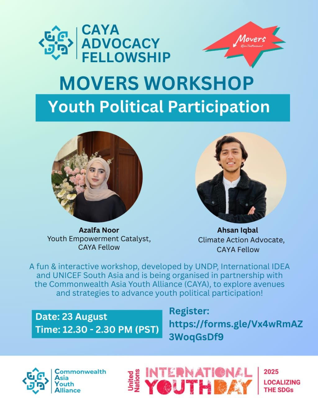 My CAYA Advocacy Movers Workshop