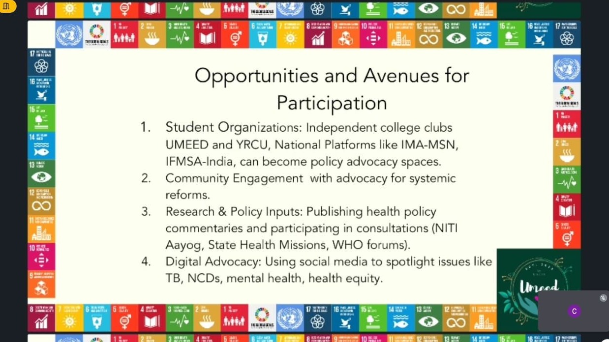 Becoming Politically aware doctors - Movers Workshop on Youth Political Participation
