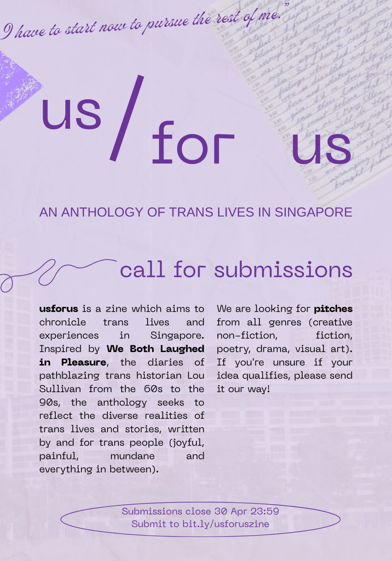 CALL FOR SUBMISSIONS: usforus zine