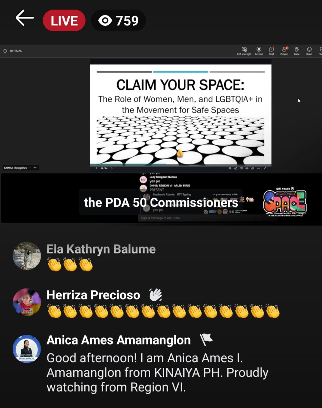 REFLECTION FROM CLAIM YOUR SPACE
