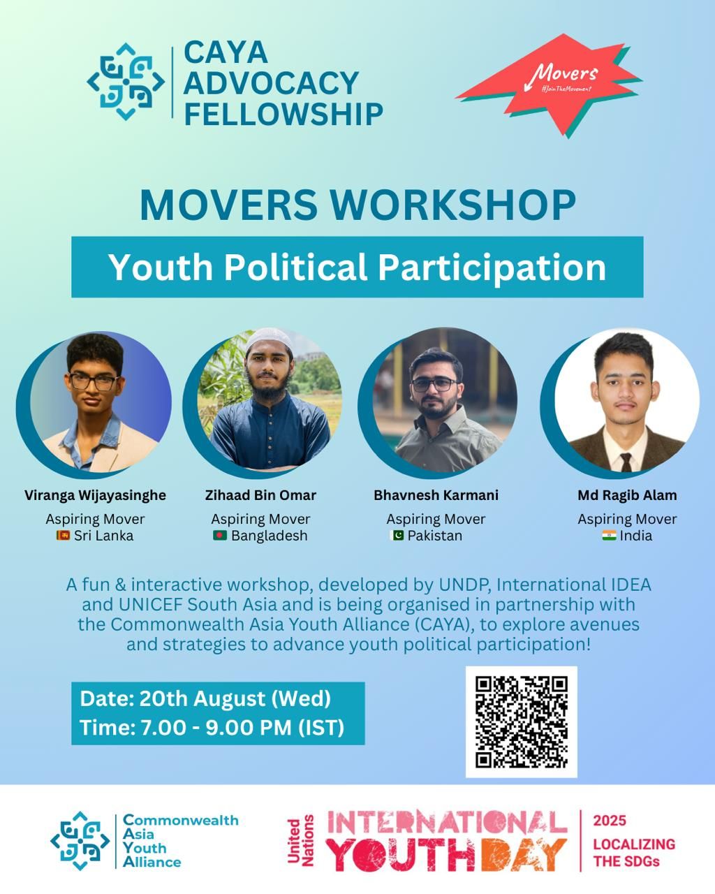 CAPSTONE PROJECT>
Reflections from the Movers Workshop on Youth Political Participation ✨🌍