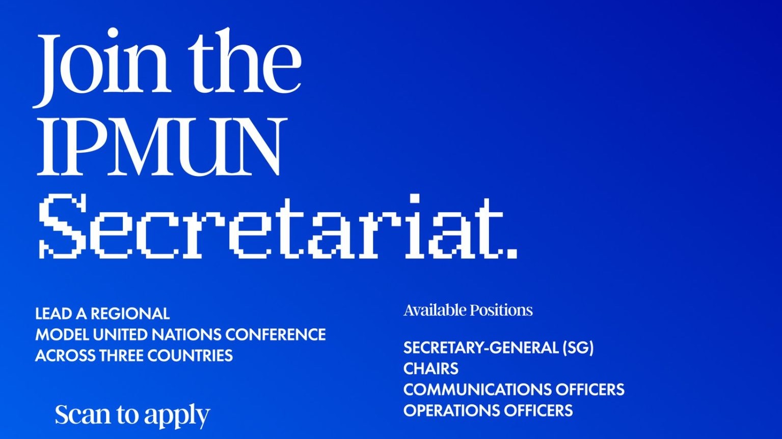 MUN | 𝗜𝗣𝗠𝗨𝗡 𝟮𝟬𝟮𝟲 𝗦𝗘𝗖𝗥𝗘𝗧𝗔𝗥𝗜𝗔𝗧 𝗥𝗘𝗖𝗥𝗨𝗜𝗧𝗠𝗘𝗡𝗧