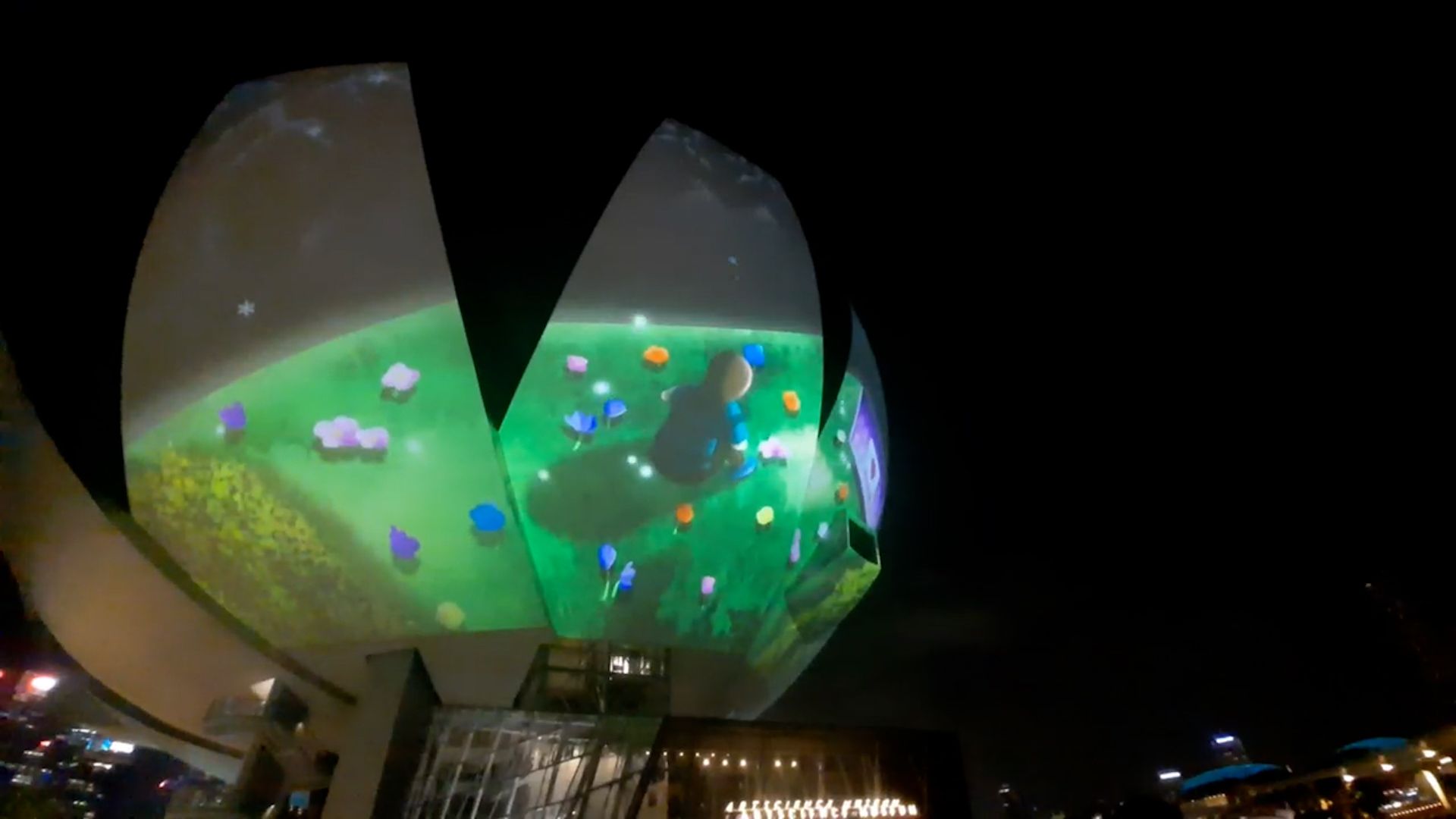 MBSC Brightening Lives 2024, ArtScience Museum Projection