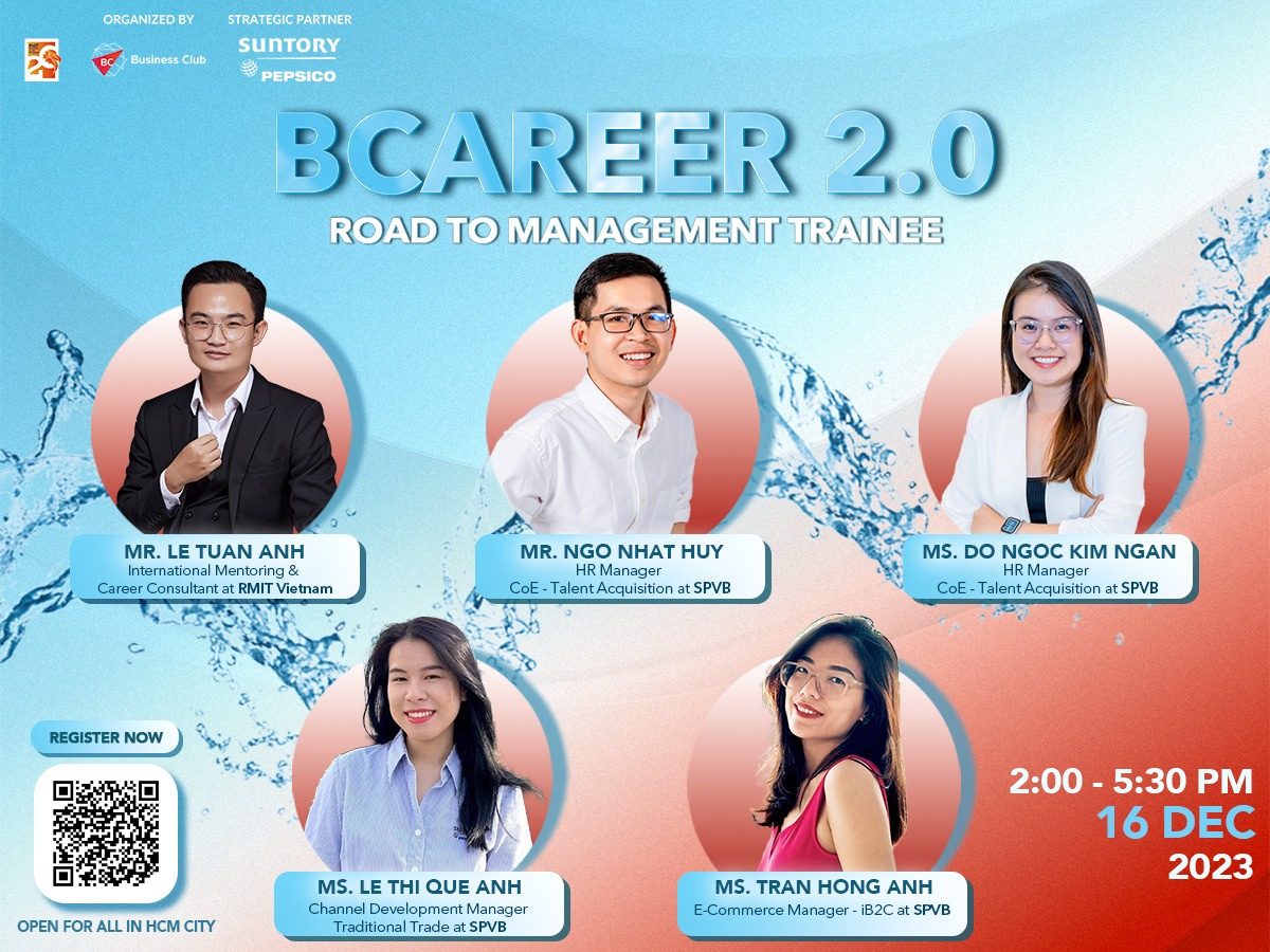 [RMIT Business Club x Suntory PepsiCo] BCareer 2.0: Road to Management Trainee - Secrets to Success