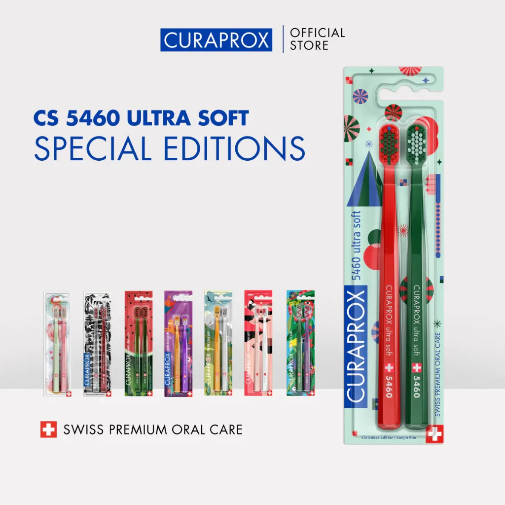 CS 5460, 2pcs, Curaprox Special Limited Edition Duos for Sensitive Gums