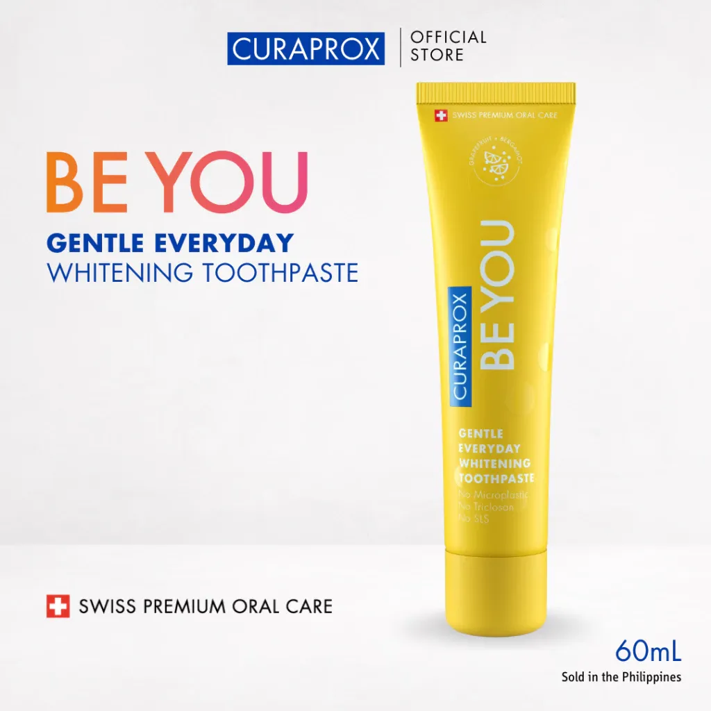 Curaprox Be You Gentle Teeth Whitening Toothpaste Six Different Flavor with Fluoride 60ml 1 Pack
