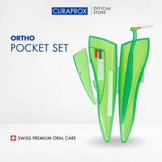 Curaprox Ortho Pocket Set for Braces Care Interdental Brush with 3 Size