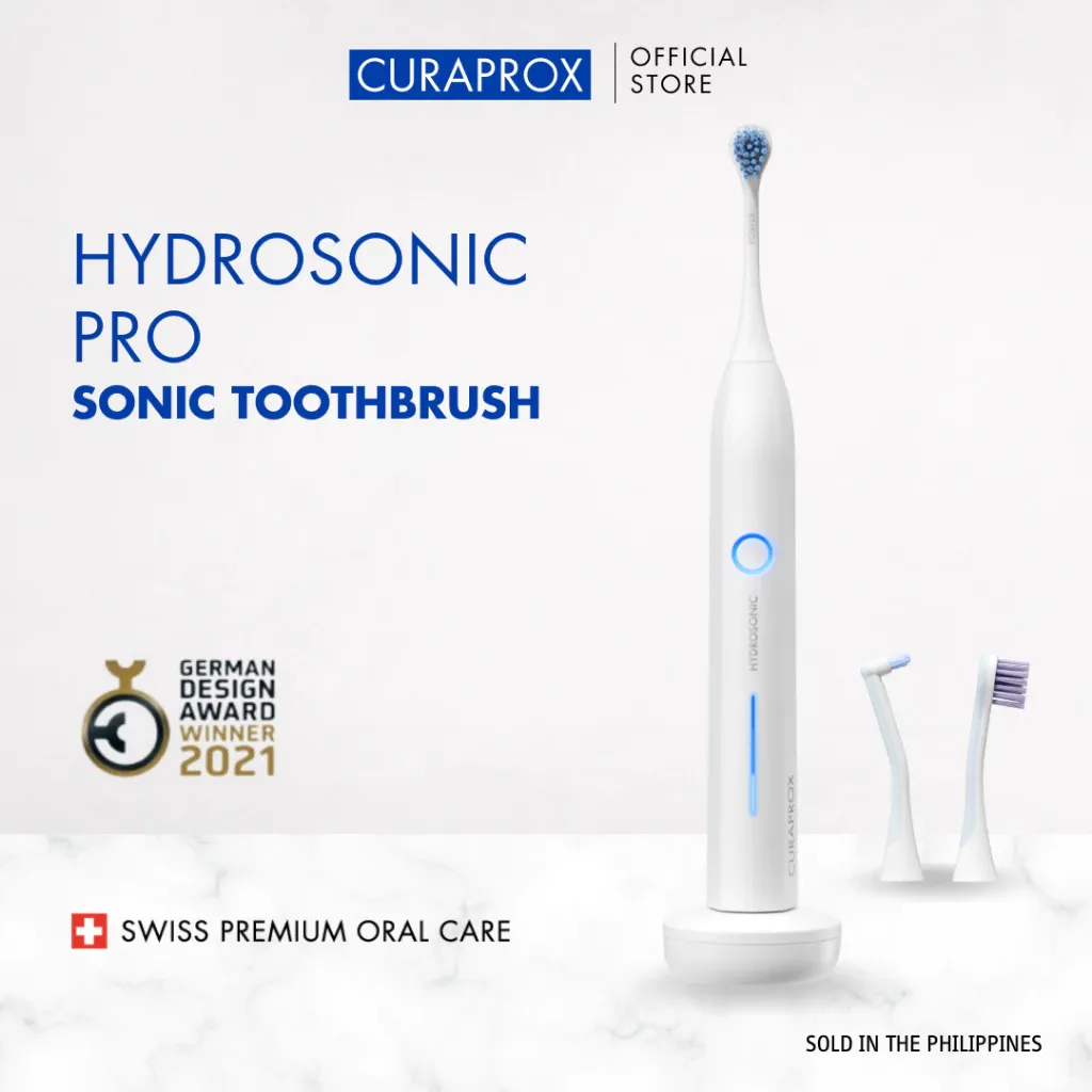 Curaprox Hydrosonic Pro Electric Toothbrush for Adults with Sensitive Gum and Braces