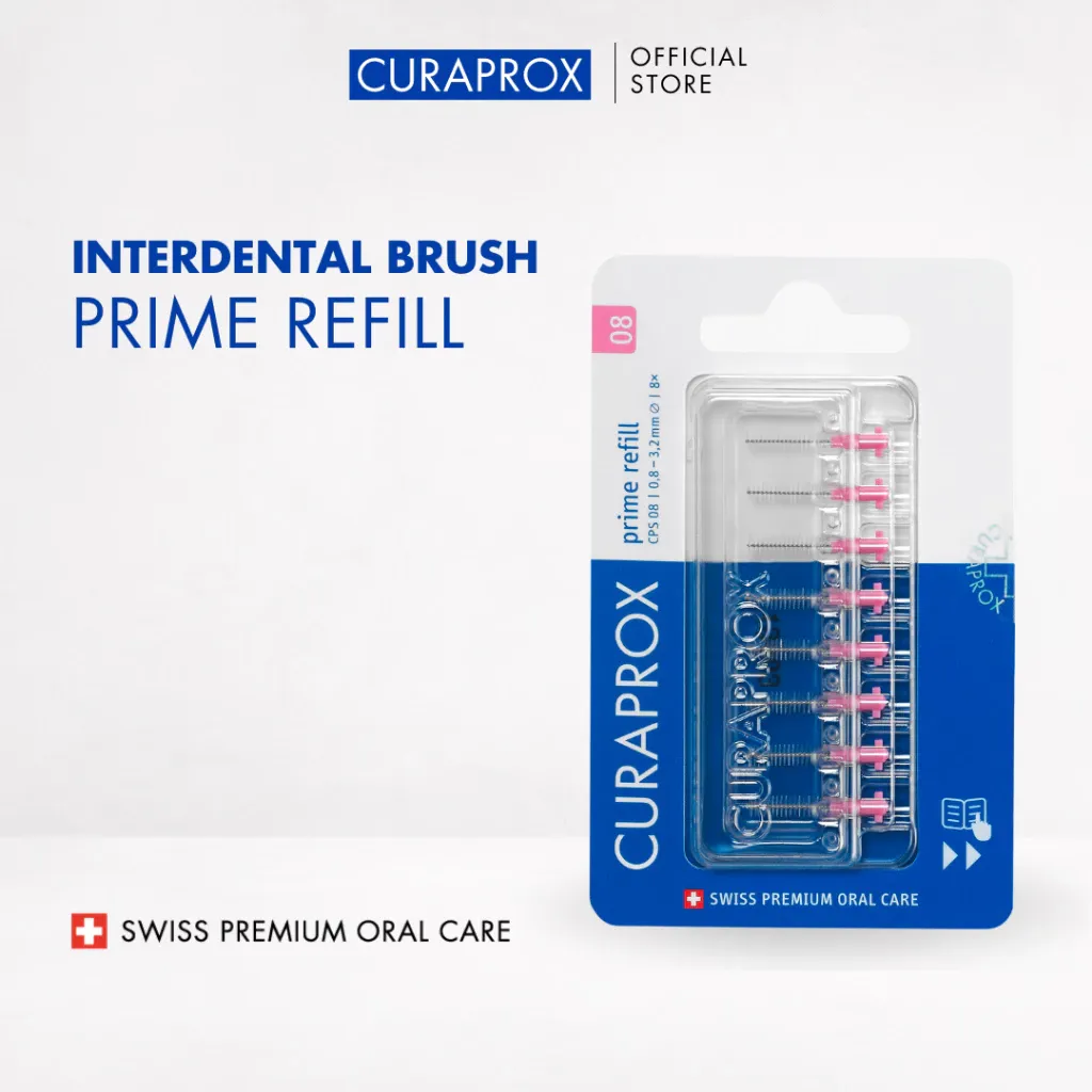 Curaprox Prime Refill 8Pcs. Interdental Brush 5 Size For Gum Care And Braces