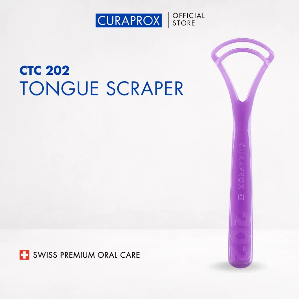 Curaprox Tongue Scraper Single and Double-Bladed CTC 202 Tongue Cleaner