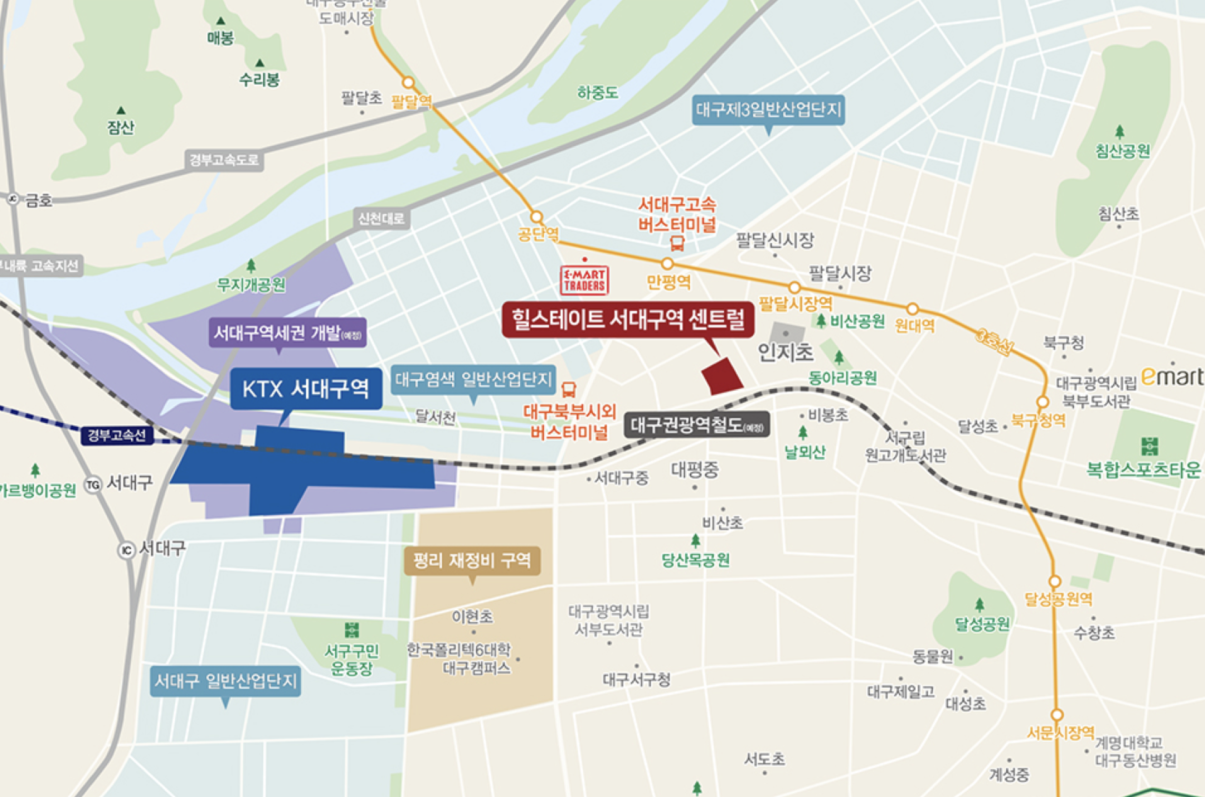 힐스테이트 서대구역 센트럴 단지배치도