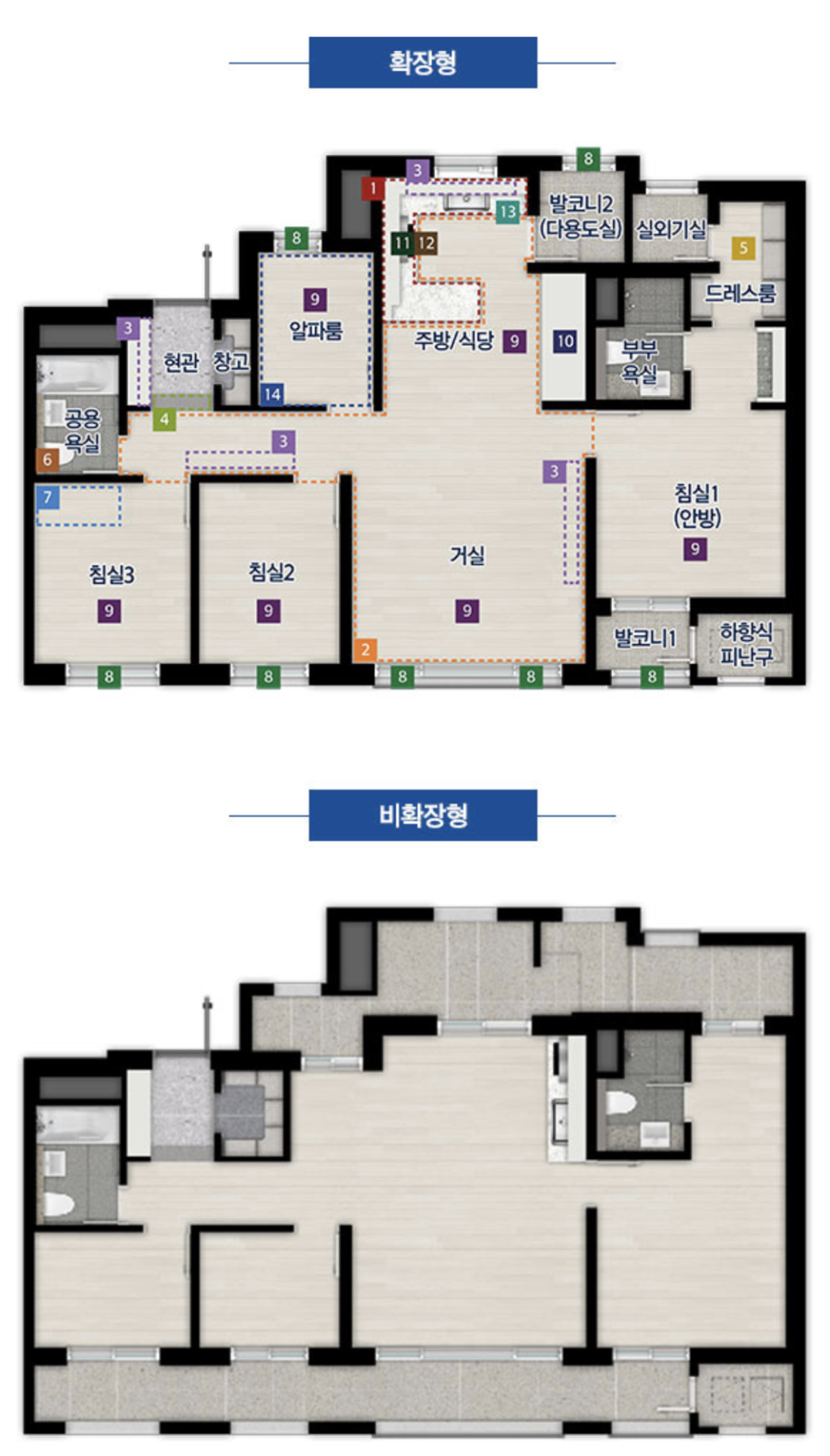 84A 타입 평면도
