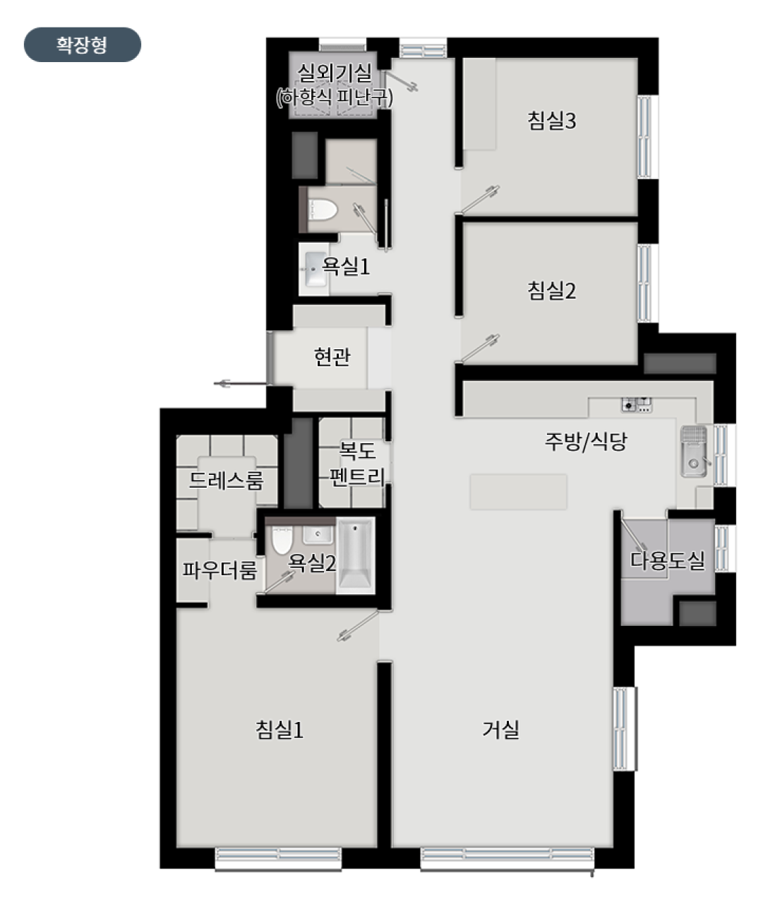 84B 타입 평면도