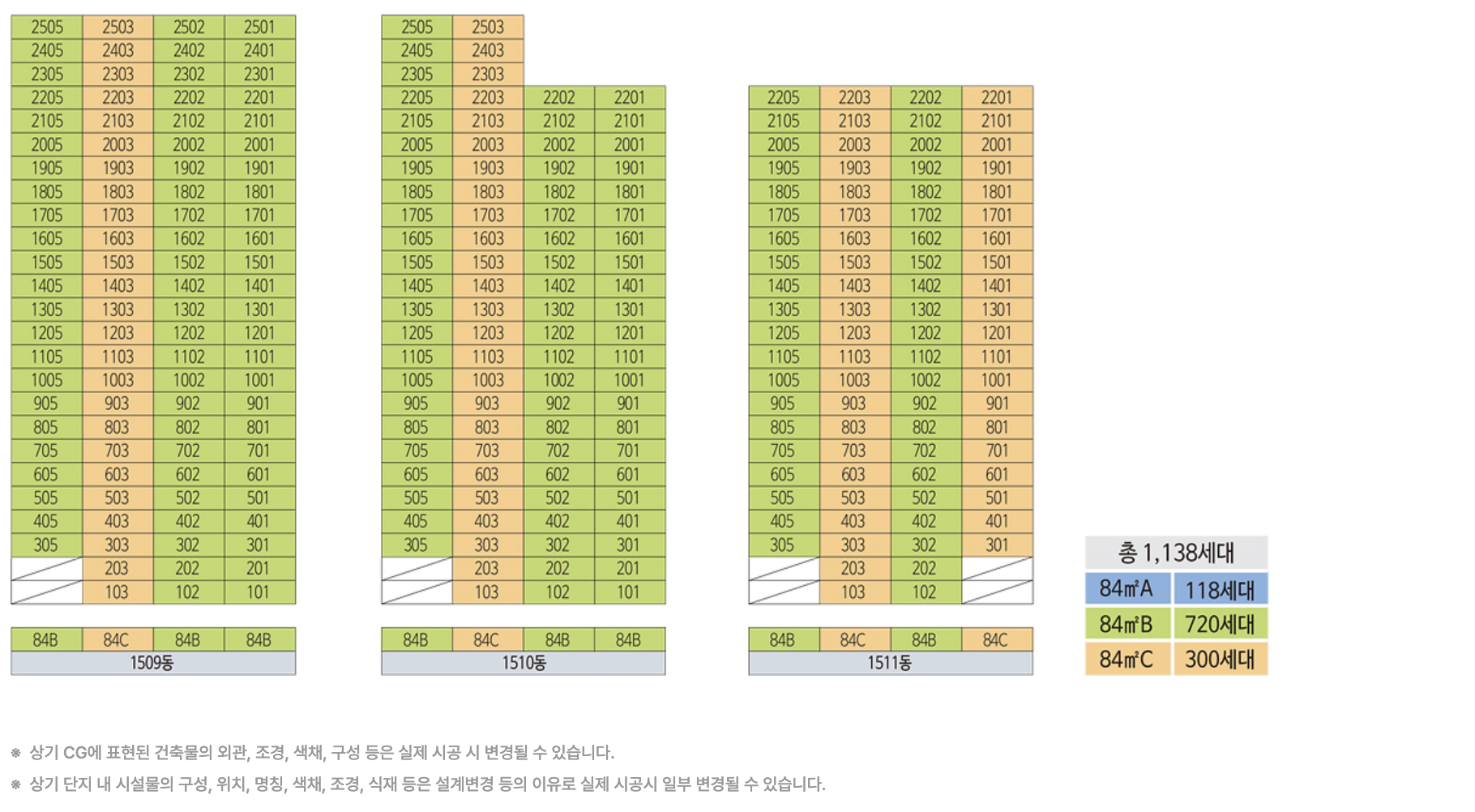 고덕국제신도시 서한이다음 그레이튼 동호배치도