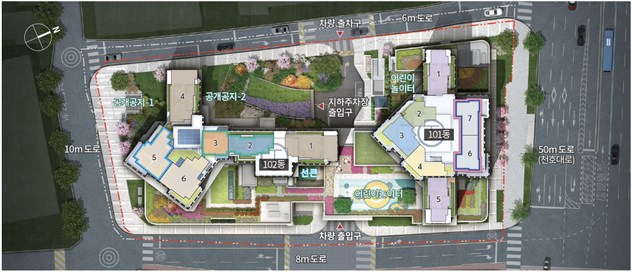 그란츠 리버파크 단지배치도