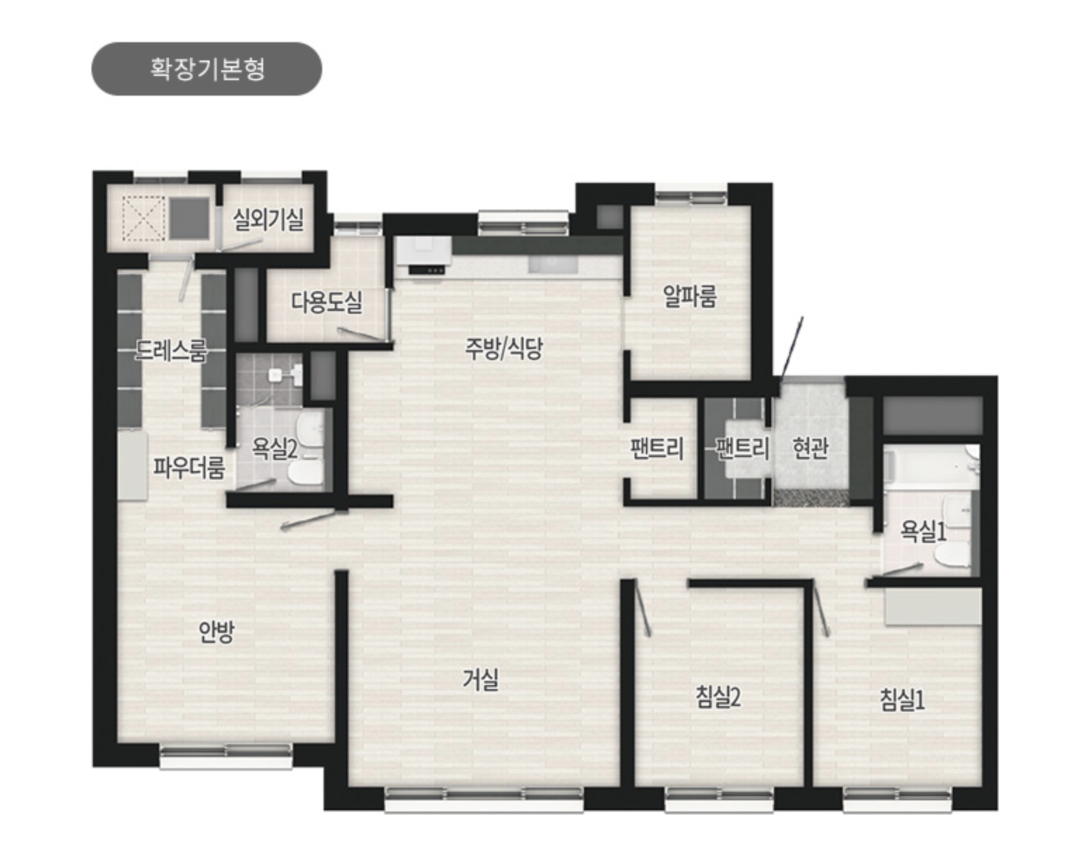 84A 타입 평면도