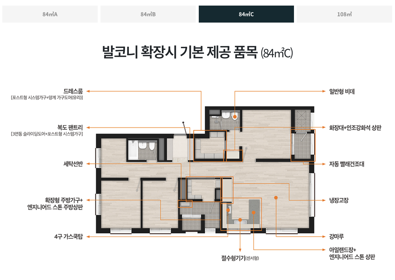 84C 타입 평면도