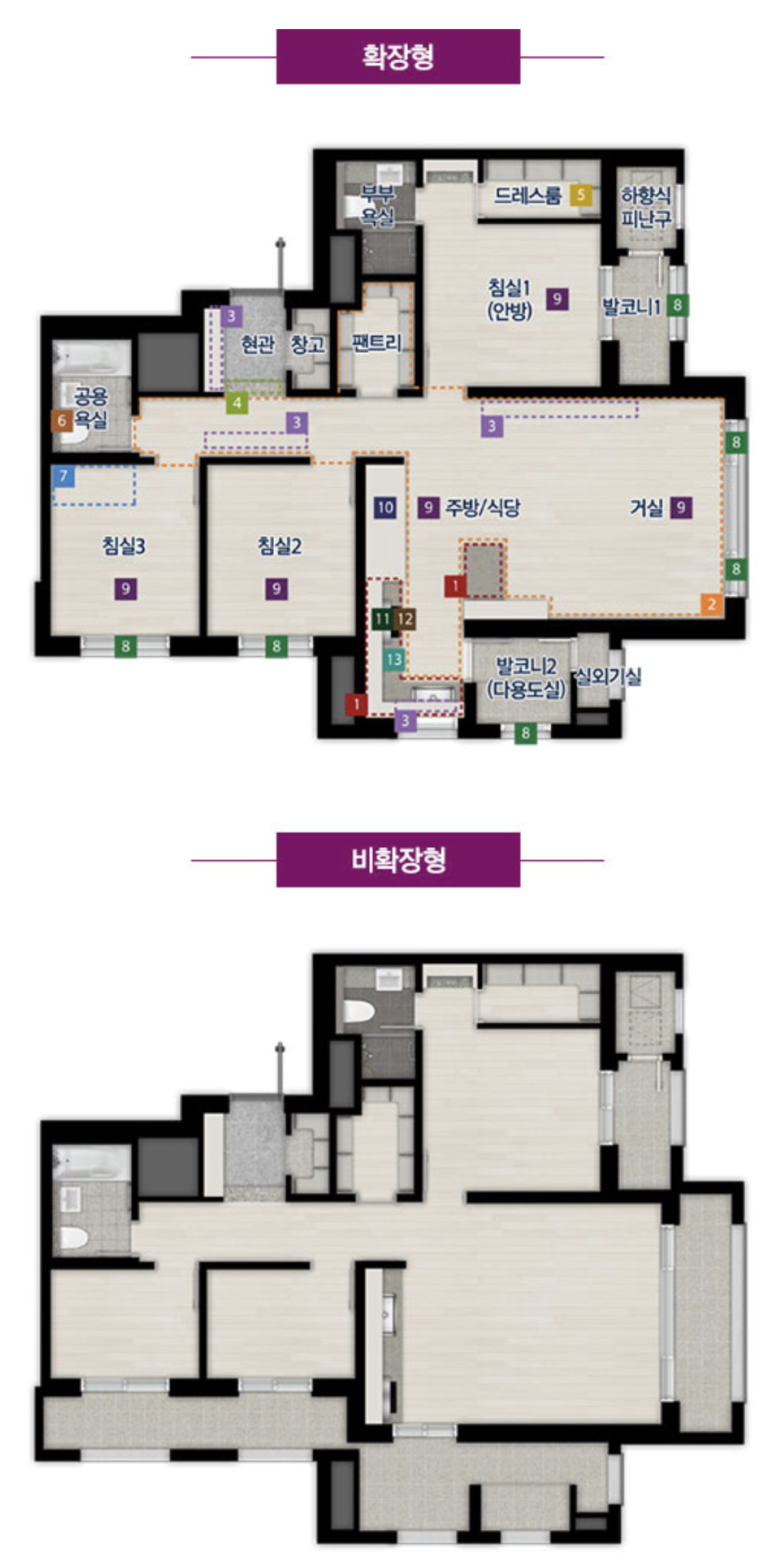 84I 타입 평면도