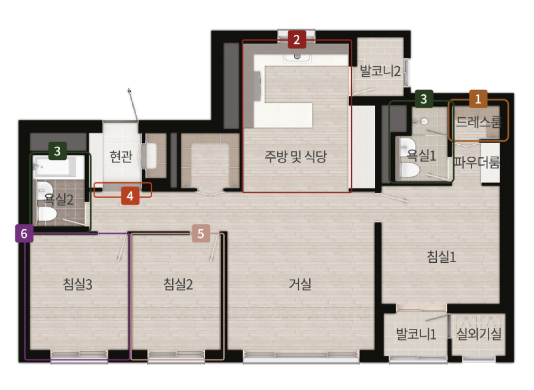 84C 타입 평면도