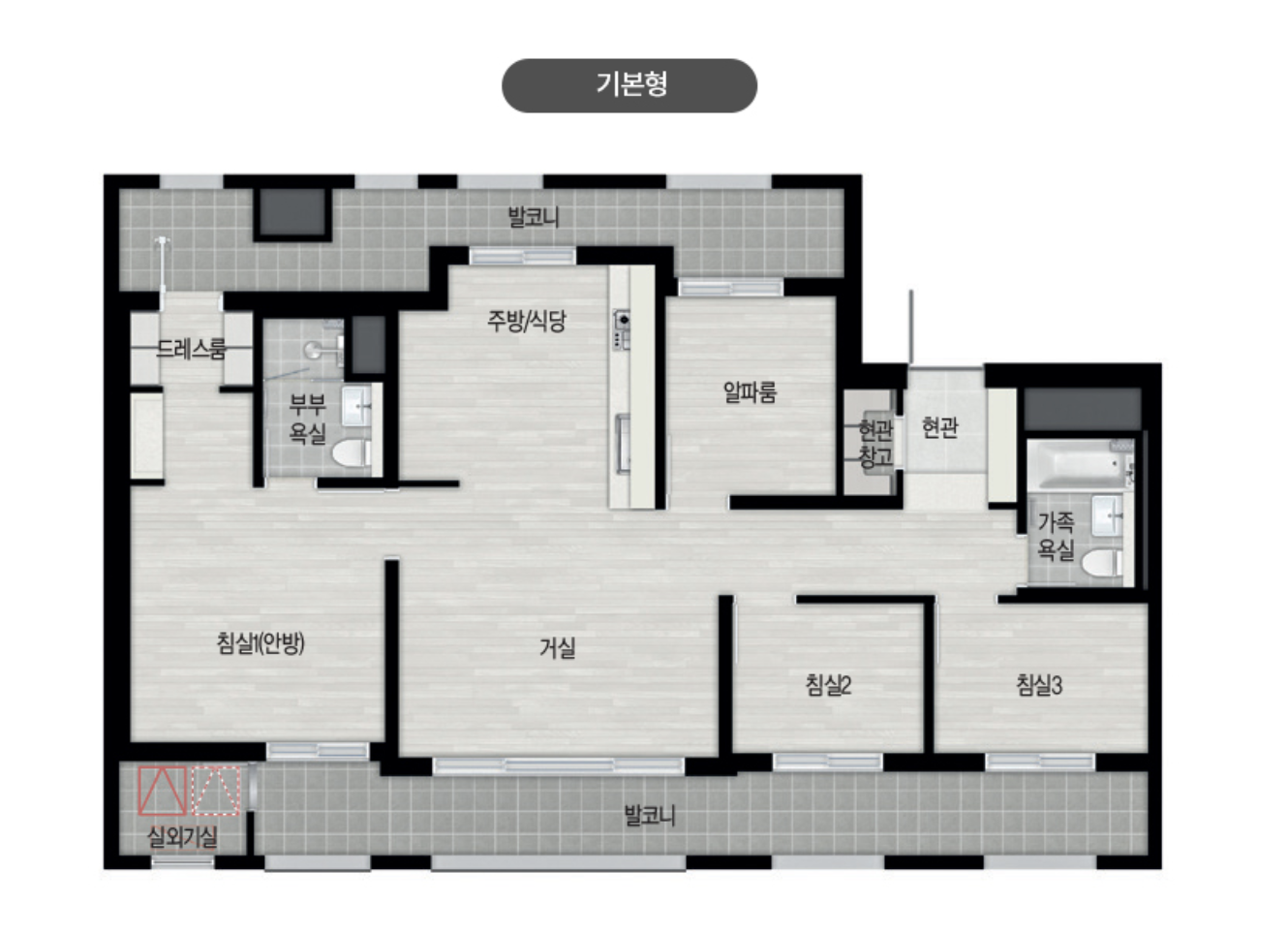 84A 타입 평면도