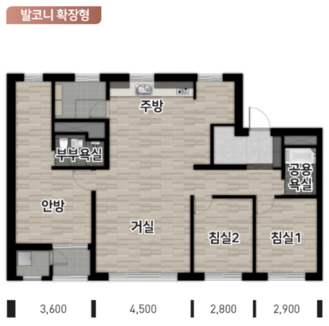84A 타입 평면도
