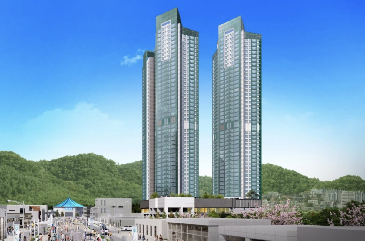 해운대역 푸르지오 더원 조감도