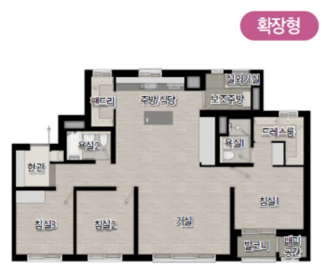 84A 타입 평면도