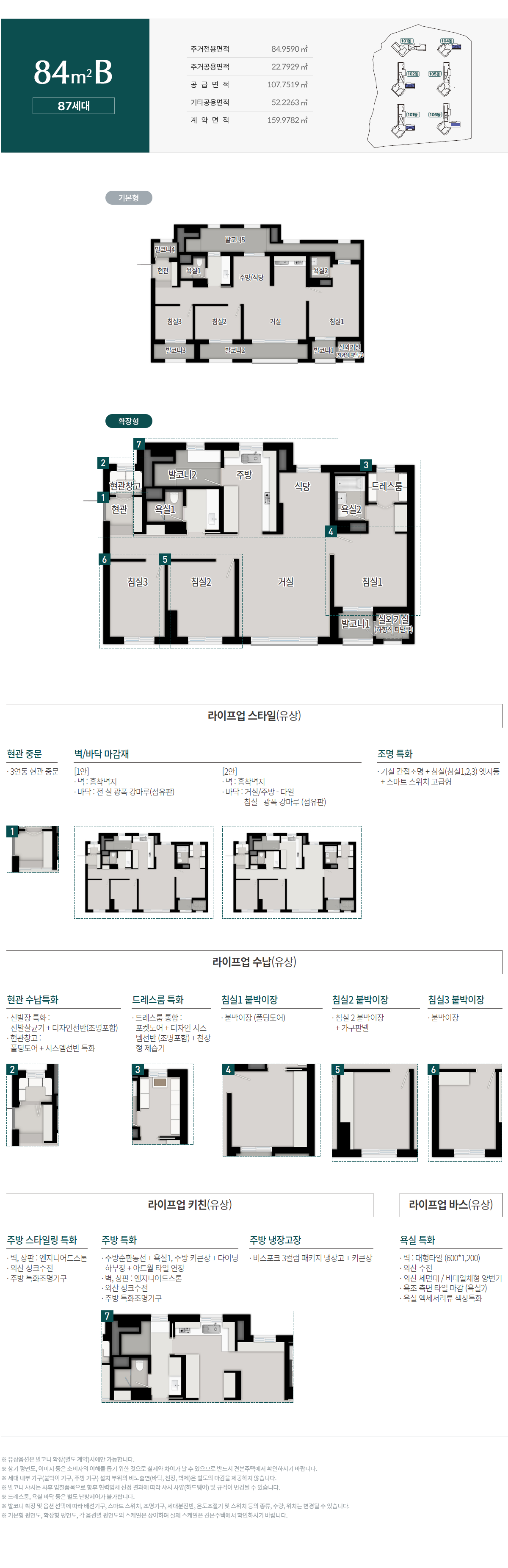 84B 타입 평면도