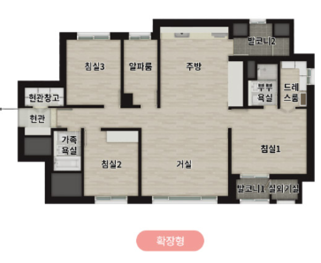 84B 타입 평면도