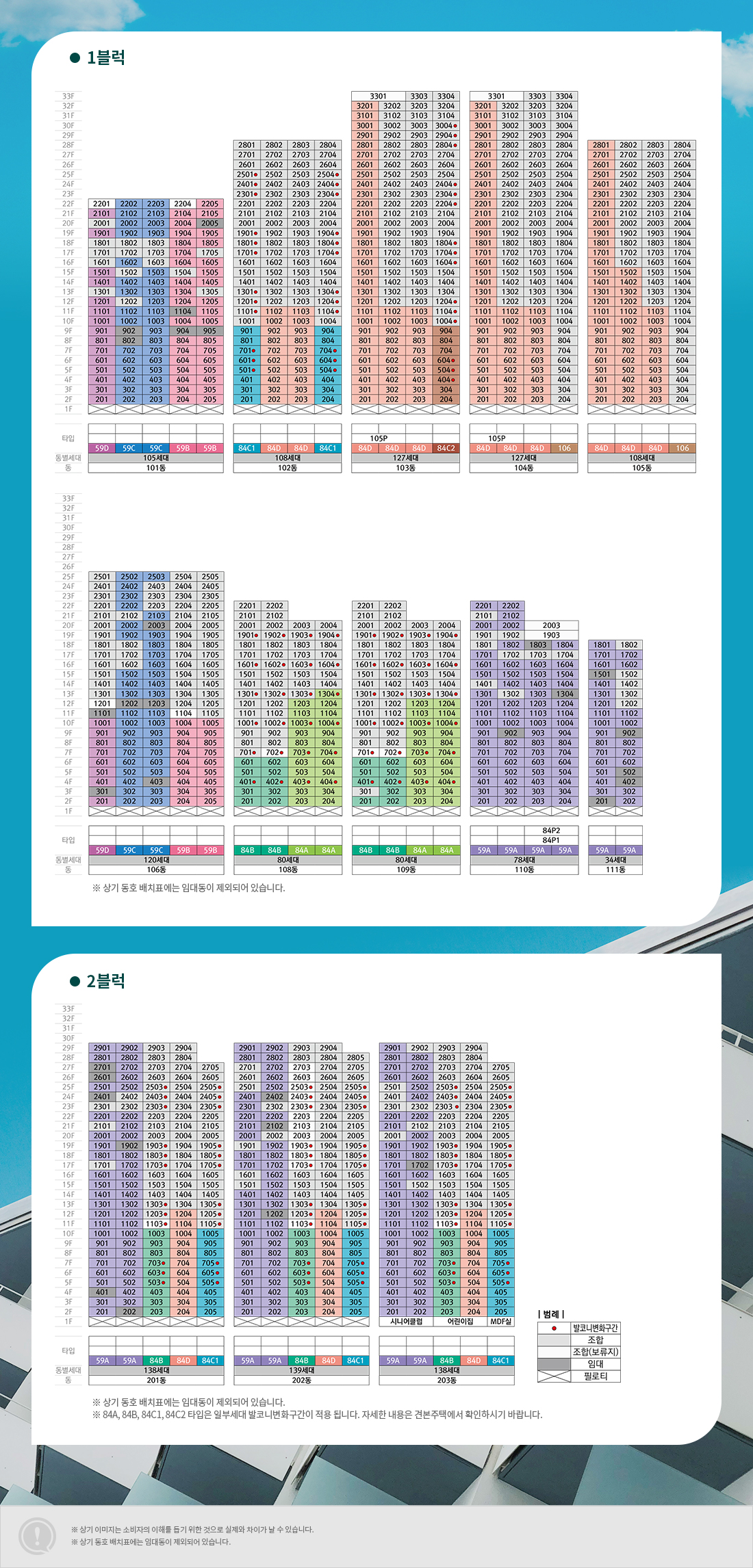 푸르지오 라디우스 파크 동호배치도