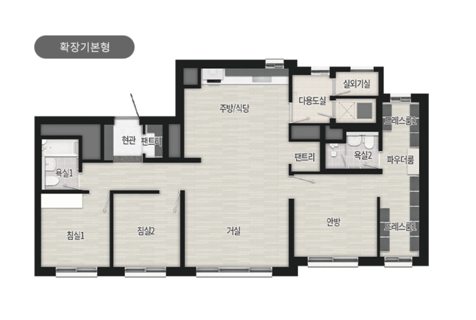 84B 타입 평면도