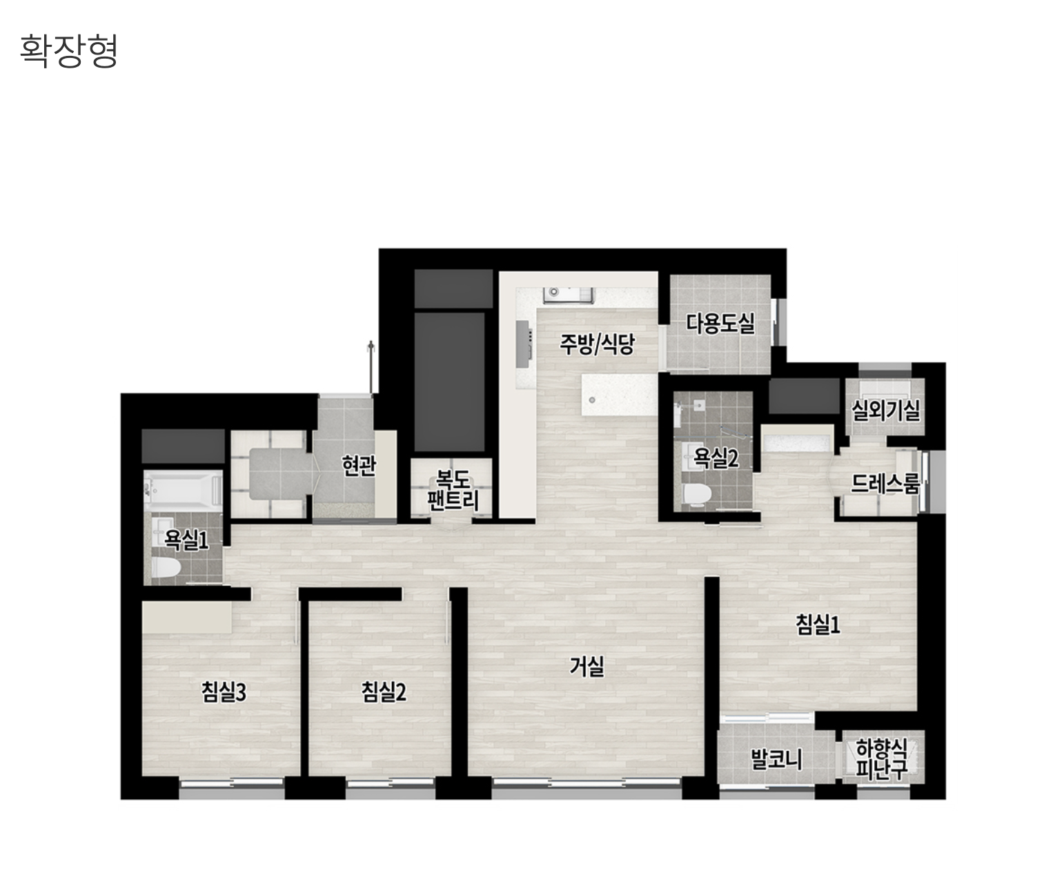 84B 타입 평면도