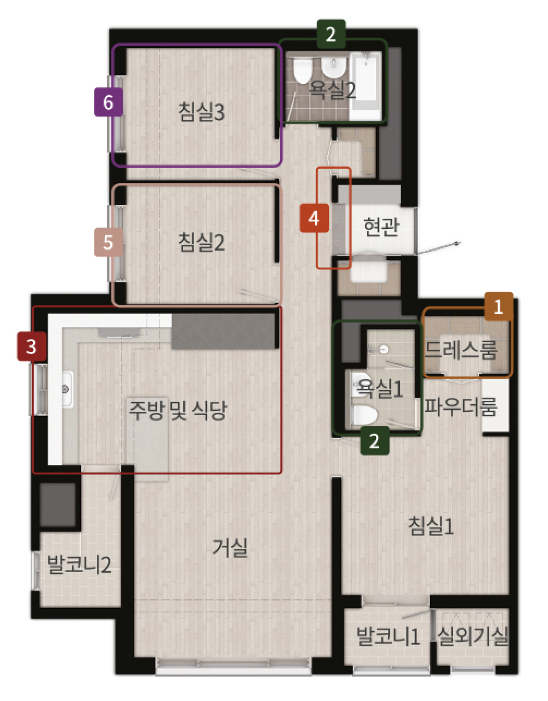 84D 타입 평면도