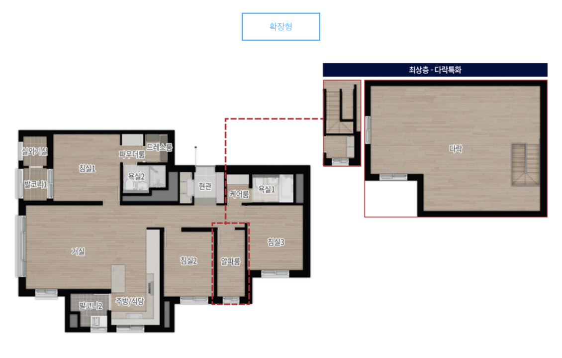 84D 타입 평면도