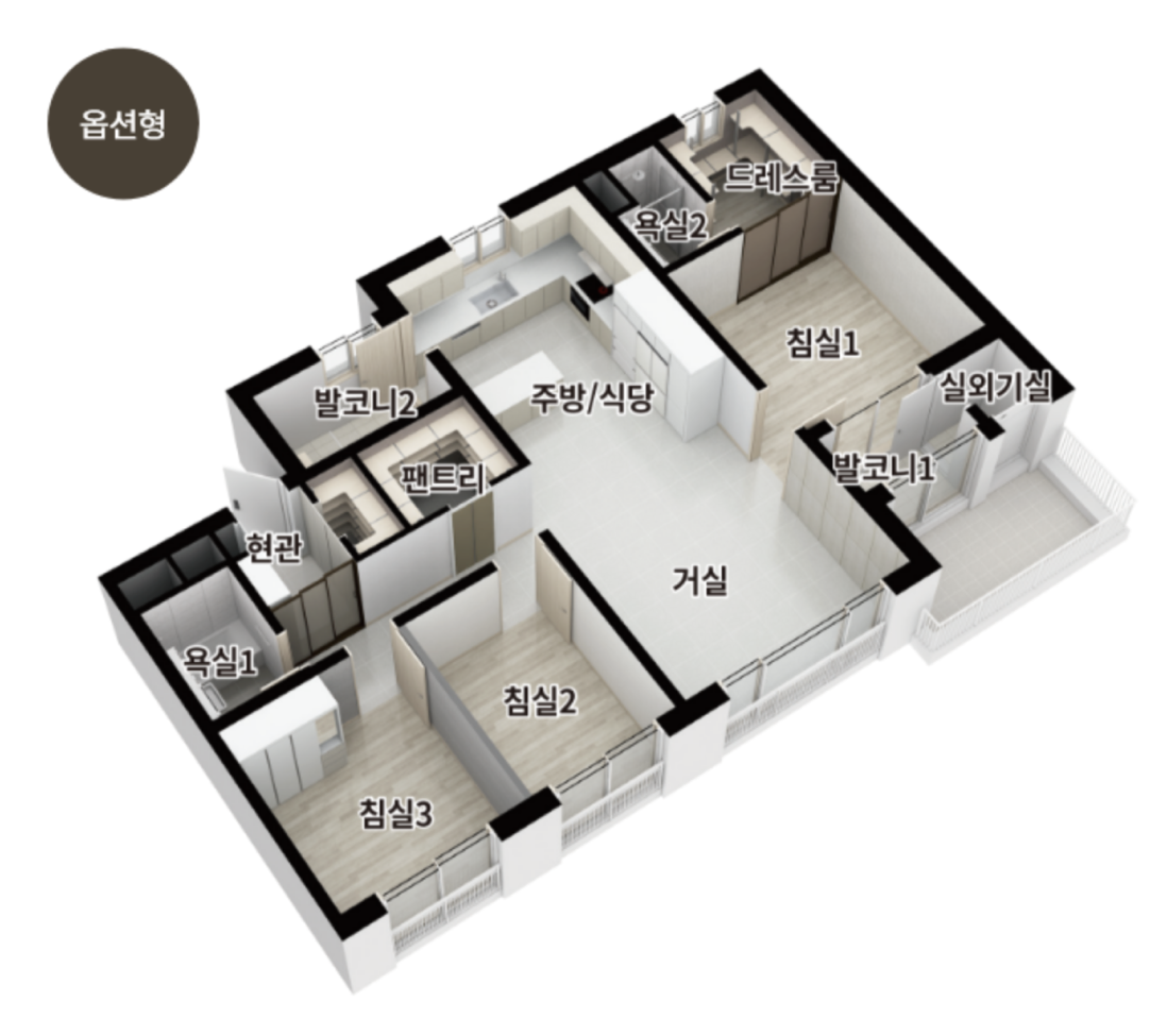 84B 타입 평면도
