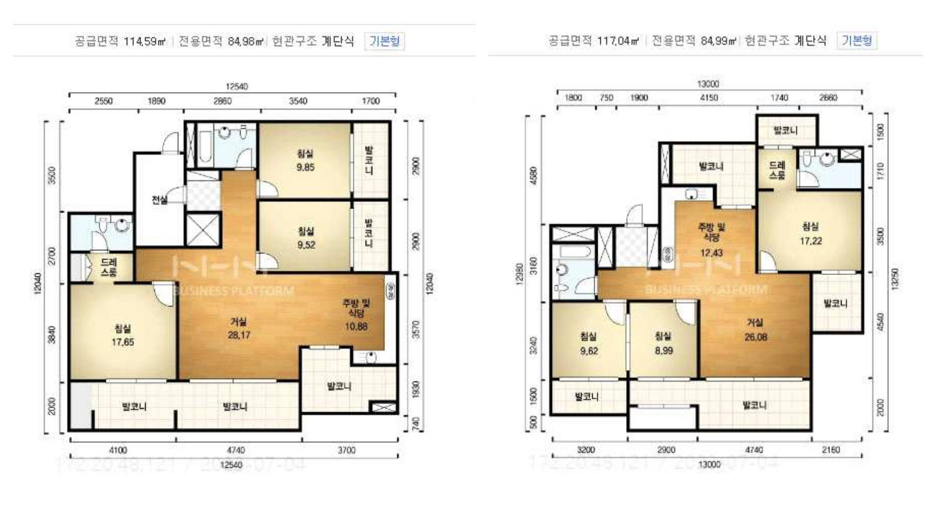 84 타입 평면도