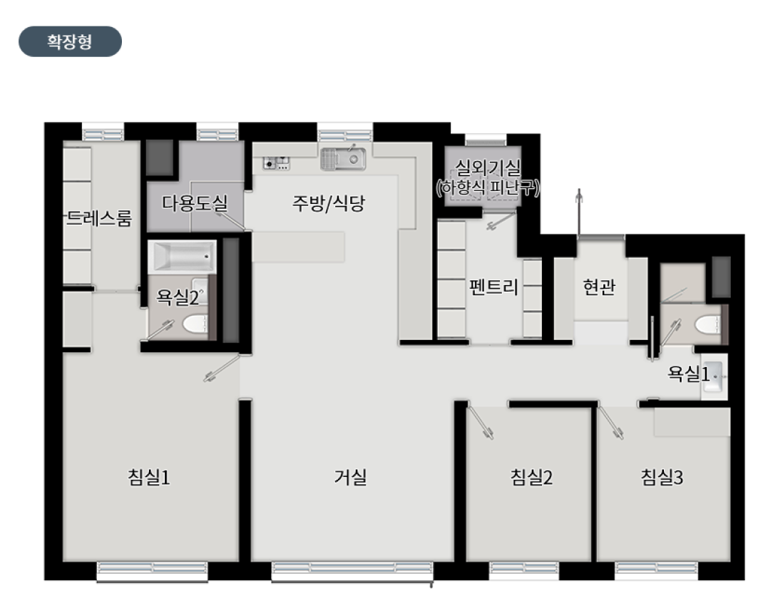 84A 타입 평면도