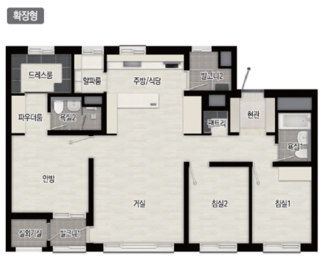 74A 타입 평면도