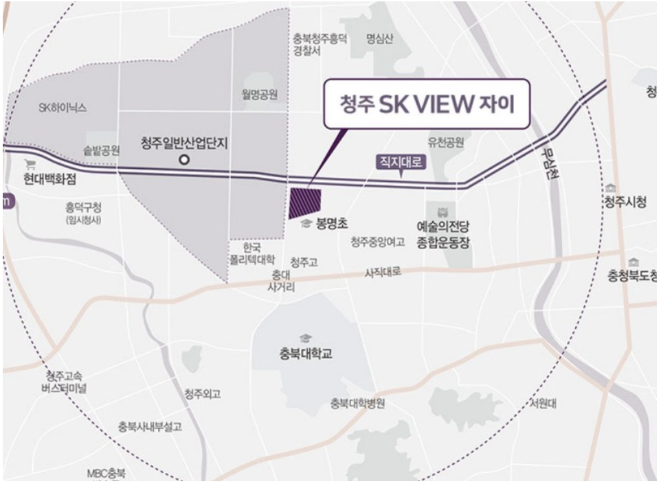 청주 SK VIEW 자이 조감도