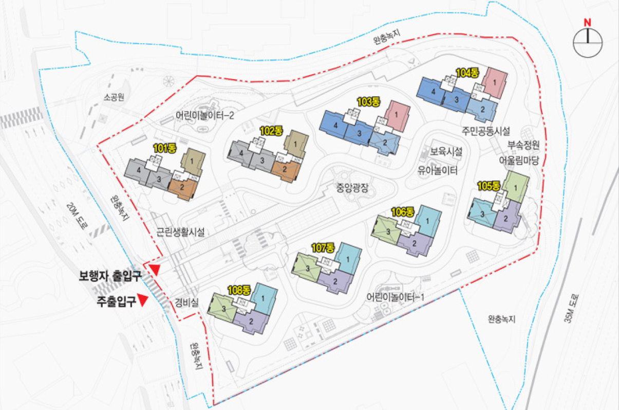 반월자이 더 파크 동호배치도